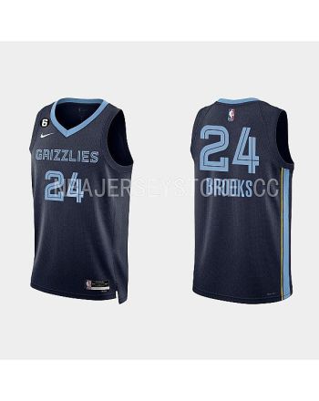 Memphis Grizzlies 24 Dillon Brooks 2022-23 Icon Edition Navy Men Jersey