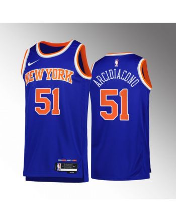 Ryan Arcidiacono 51 New York Knicks Blue Jersey 2022-23 Icon Edition Swingman