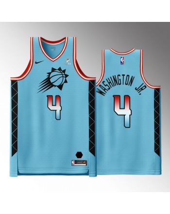 Phoenix Suns 4 Duane Washington Jr. Blue Jersey 2022-23 City Edition