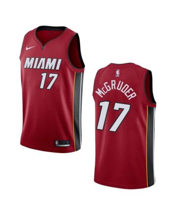 Men's Miami Heat 17 Rodney Mcgruder Statement Swingman Jersey - Red