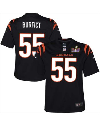 Vontaze Burfict 55 Cincinnati Bengals Super Bowl LVIII YOUTH Home Limited Jersey - Black