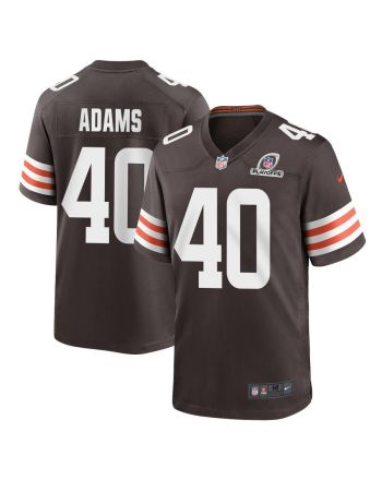 Matthew Adams 40 Cleveland Browns 2023 Playoffs Patch Game Men Jersey - Brown