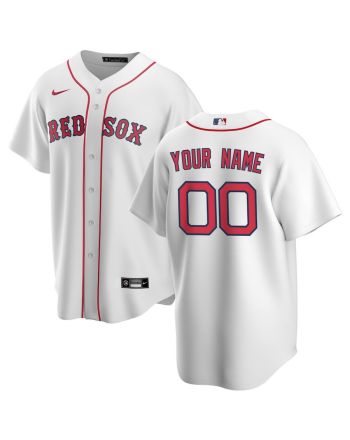 Boston Red Sox Home Custom Men Jersey - White