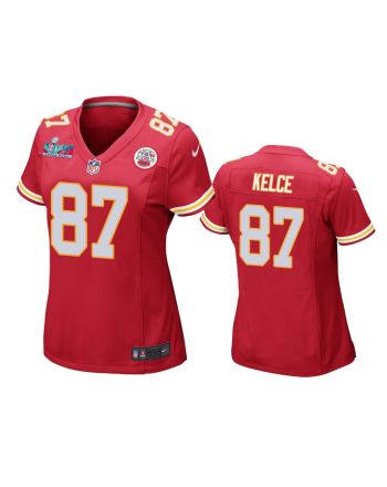 Travis Kelce 87 Kansas City Chiefs Super Bowl LVII Game Jersey - Women Red