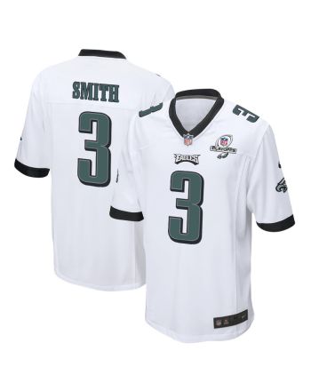 Nolan Smith 3 Philadelphia Eagles 2023 Playoffs Patch Game Men Jersey - White