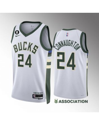 Milwaukee Bucks Pat Connaughton 24 White Association Edition Jersey 2022-23 Swingman