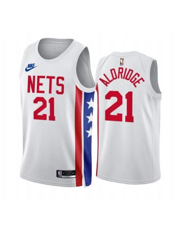 LaMarcus Aldridge 2022-23 Brooklyn Nets White 21 Classic Edition Jersey - Men Jersey