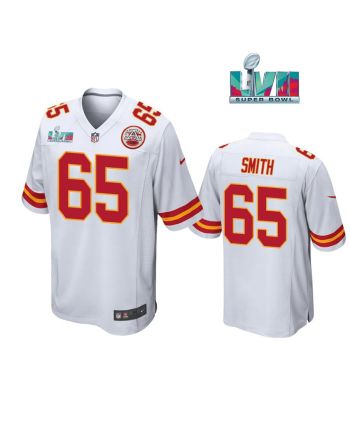 Trey Smith 65 Kansas City Chiefs Super Bowl LVII White Men Game Jersey