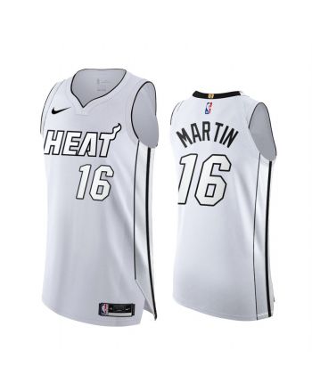 Caleb Martin White Hot 16 Miami Heat 2022 Playoffs Jersey