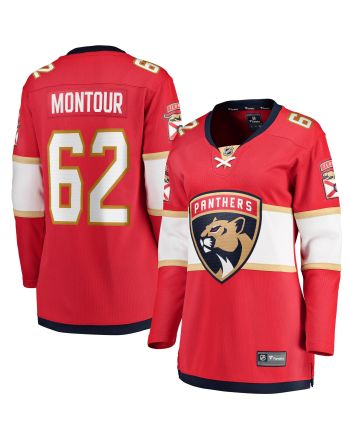 Brandon Montour Florida Panthers Women's Home Breakaway Player Jersey - Red Jersey