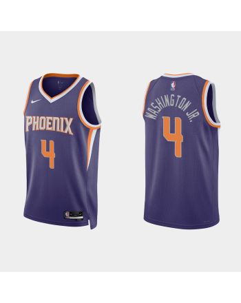 Phoenix Suns 4 Duane Washington Jr. 2022-23 Icon Edition Purple Men Jersey