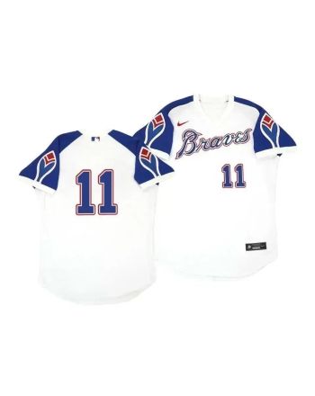 Atlanta Braves Ender Inciarte 11 Cooperstown White Throwback Home Jersey