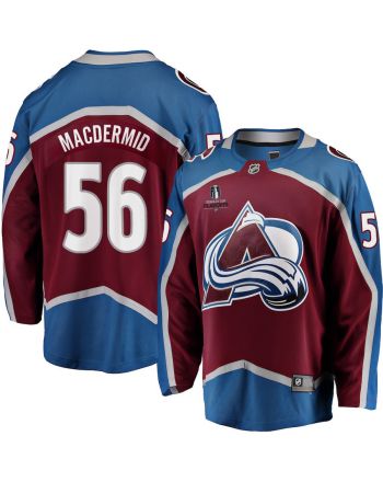 Kurtis MacDermid 56 Colorado Avalanche Stanley Cup 2023 Playoffs Patch Home Breakaway Men Jersey - Burgundy