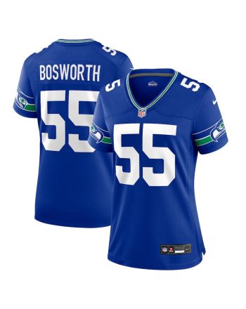 Brian Bosworth 55 Seattle Seahawks Women's Throwback Player Game Jersey - Royal