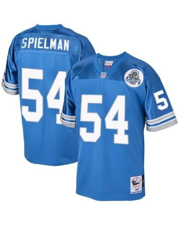 Chris Spielman 54 Detroit Lions 1993 Throwback Men Game Jersey - Blue