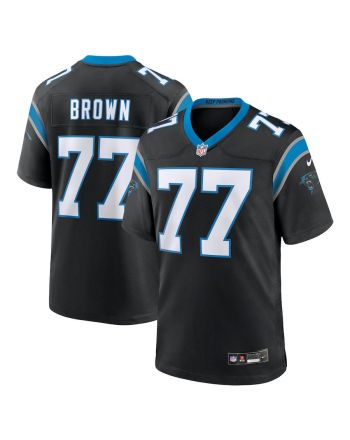 Deonte Brown 77 Carolina Panthers Team Game Men Jersey - Black