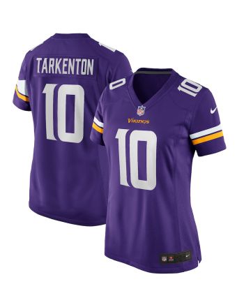 Fran Tarkenton 10 Minnesota Vikings Women Game Retired Jersey - Purple