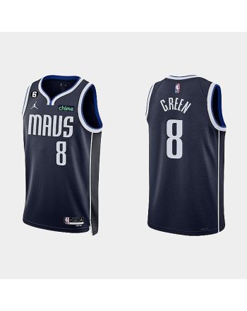 Dallas Mavericks 8 Josh Green 2022-23 Statement Edition Navy Men Jersey