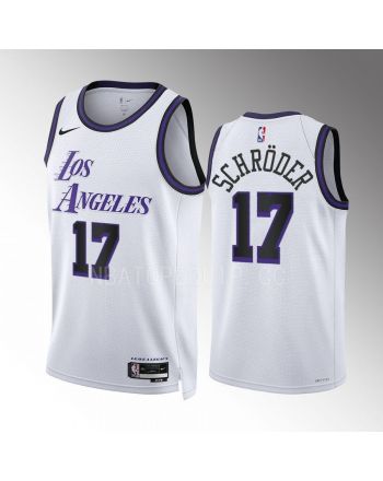 Dennis Schroder 17 2022-23 Los Angeles Lakers White City Edition Jersey Swingman