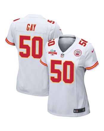 Willie Gay 50 Kansas City Chiefs Super Bowl LVII Champions 3 Stars Women Game Jersey - White