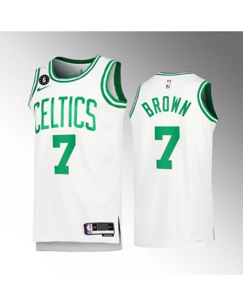 Boston Celtics Jaylen Brown 7 2022-23 Association Edition White Jersey Honor Russell