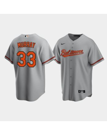 Men's Baltimore Orioles 33 Eddie Murray Gray Road Jersey Jersey