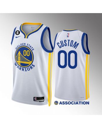 Custom 00 2022-23 Golden State Warriors White Association Edition Jersey NO.6 Patch