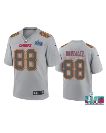 Tony Gonzalez 88 Kansas City Chiefs Super Bowl LVII Youth Atmosphere Game Jersey - Gray