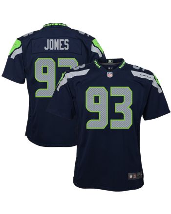 Dre’mont Jones 93 Seattle Seahawks Game Youth Jersey - College Navy