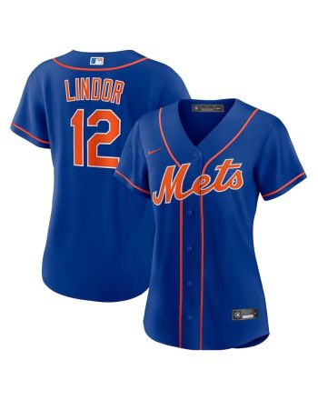 Francisco Lindor 12 New York Mets Women's Alternate Player Jersey - Royal