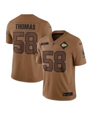 Derrick Thomas 58 Kansas City Chiefs 2023 Salute To Service Limited Jersey - Brown