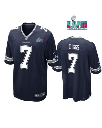 Trevon Diggs 7 Dallas Cowboys Super Bowl LVII Super Bowl LVII Navy Men Game Jersey