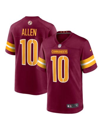 Kazmeir Allen 10 Washington Commanders Men Game Jersey - Burgundy