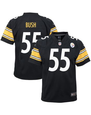 Devin Bush 55 Pittsburgh Steelers YOUTH Game Jersey - Black