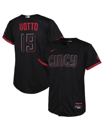 Joey Votto 19 Cincinnati Reds Youth 2023 City Connect Jersey - Black