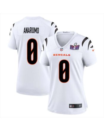 Lou Anarumo 0 Cincinnati Bengals Super Bowl LVIII Women Away Limited Jersey - White