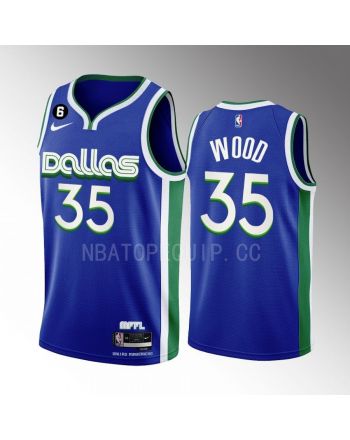 Christian Wood 35 2022-23 Dallas Mavericks Blue City Edition Men Jersey Swingman