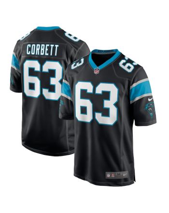 Austin Corbett 63 Carolina Panthers Men's Game Jersey - Black