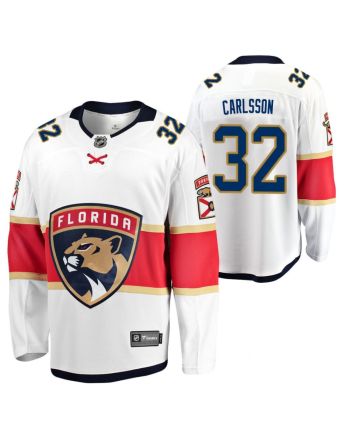 Florida Panthers 32 Lucas Carlsson 2023 Jersey White Away Jersey