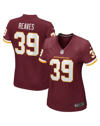 Jeremy Reaves 39 Washington Commanders Football Team Women Game Jersey - Burgundy