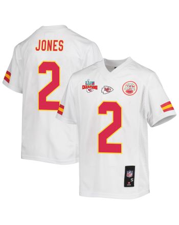 Ronald Jones 2 Kansas City Chiefs Super Bowl LVII Champions 3 Stars Youth Game Jersey - White