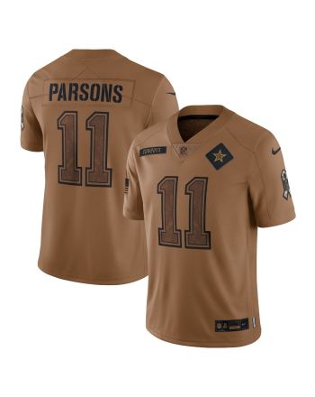 Micah Parsons 11 Dallas Cowboys 2023 Salute To Service Limited Jersey - Brown