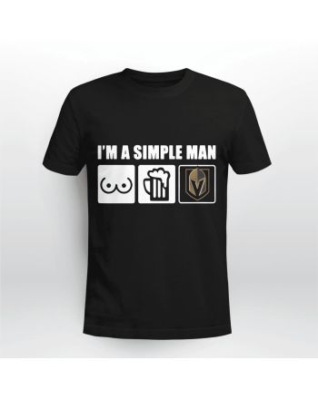 I’m A Simple Man I Love Vegas Golden Knights T-Shirt - Black