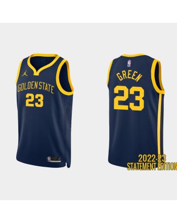 Golden State Warriors 23 Draymond Green 2022-23 Statement Edition Navy Men Jersey