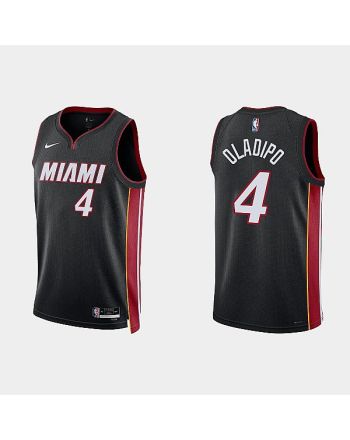 Miami Heat 4 Victor Oladipo 2022-23 Icon Edition Black Men Jersey