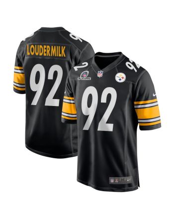 Isaiahh Loudermilk 92 Pittsburgh Steelers 2023 Playoffs Patch Game Men Jersey - Black