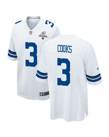 Brandin Cooks 3 Dallas Cowboys 2023 Playoffs Patch Game Men Jersey - White