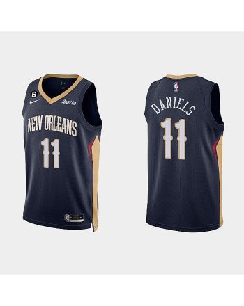 New Orleans Pelicans 11 Dyson Daniels 2022-23 Icon Edition Navy Men Jersey