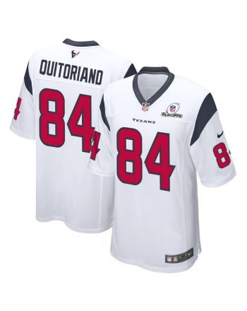 Teagan Quitoriano 84 Houston Texans 2023 Playoffs Patch Game Men Jersey - White