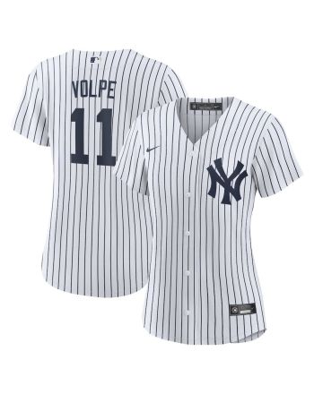 Anthony Volpe 11 New York Yankees Women's Home Player Jersey - White